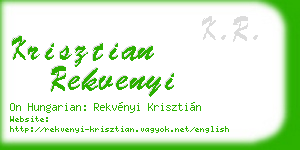 krisztian rekvenyi business card